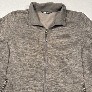JACKET FLEECE North Face Womens XL HEATHERED GRAY  Full Zip Soft Shell Outdoor